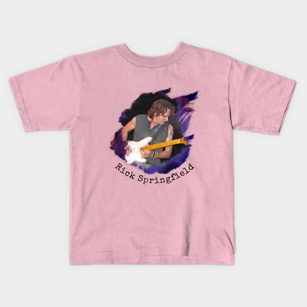 Rick Springfield in Concert Kids T-Shirt by Neicey